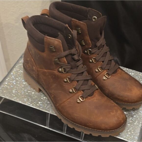 Timberland Ellendale Mid Lace-Up Boot- Medium Brown Full Grain - Picture 10 of 10